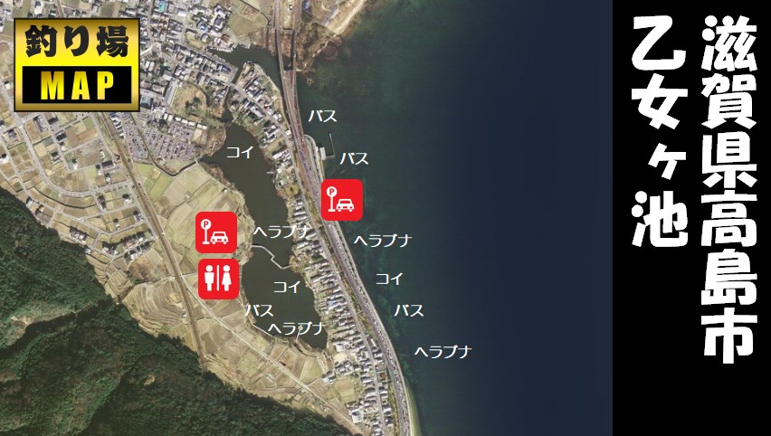 琵琶湖 高島市 乙女ヶ池 周辺の釣り場ガイド 駐車場 釣れる魚 琵琶湖釣りwalker