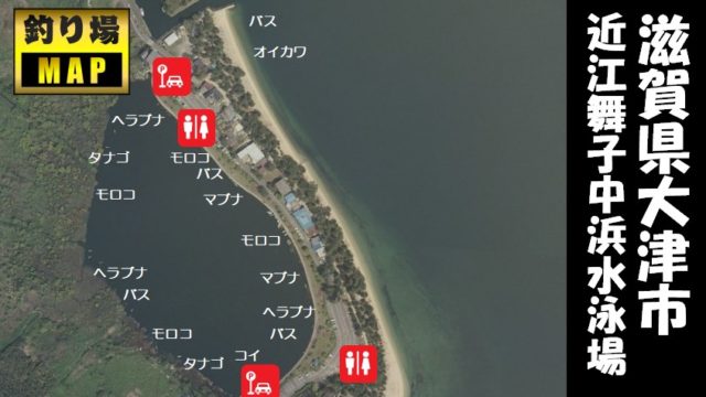 【琵琶湖西 大津市】『近江舞子中浜水泳場』の釣り場ガイド（駐車場・釣れる魚）