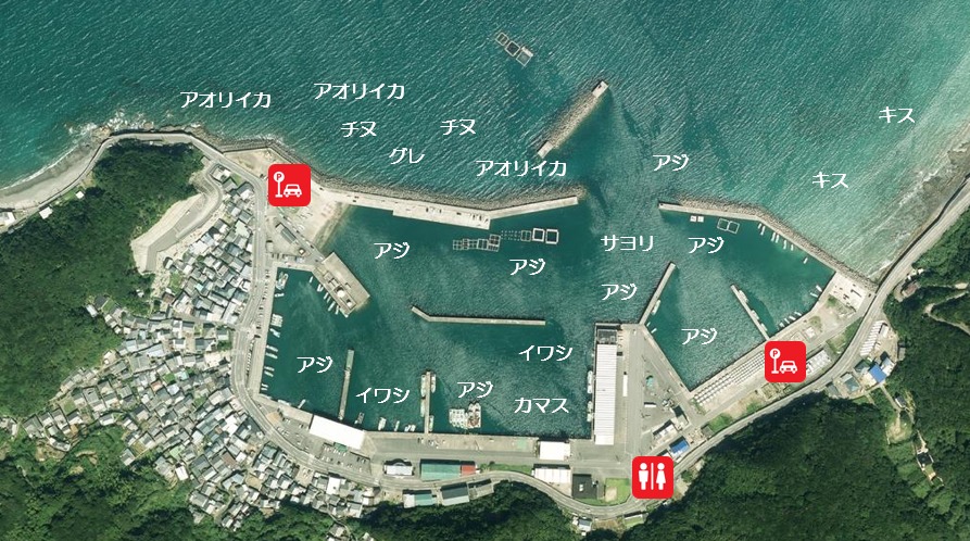 和歌山県日高町 阿尾漁港 あおぎょこう の海釣りガイド 釣れる魚 駐車場 トイレ 和歌山釣りwalker